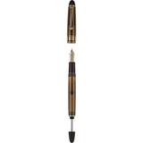 Pilot & Namiki Custom 823 Amber Fountain Pen - Uncapped with Piston Mechanism