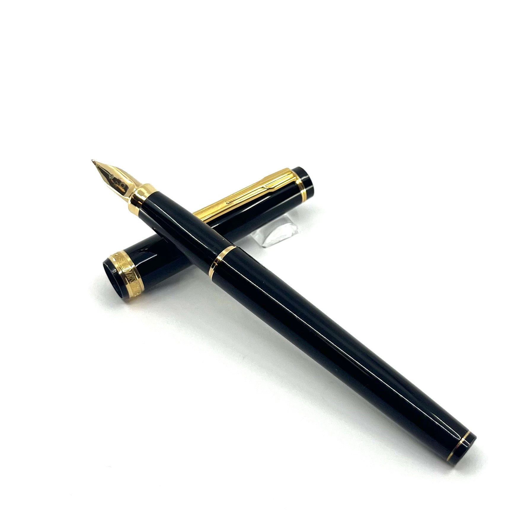 Platinum President (Early Style) Black Fountain Pen - Medium 22kt