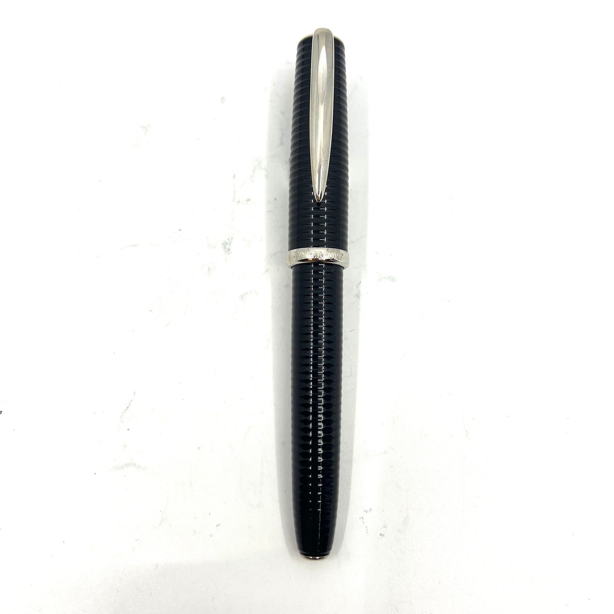 Waterford   Oversized Weighty Black Fluted Rollerball