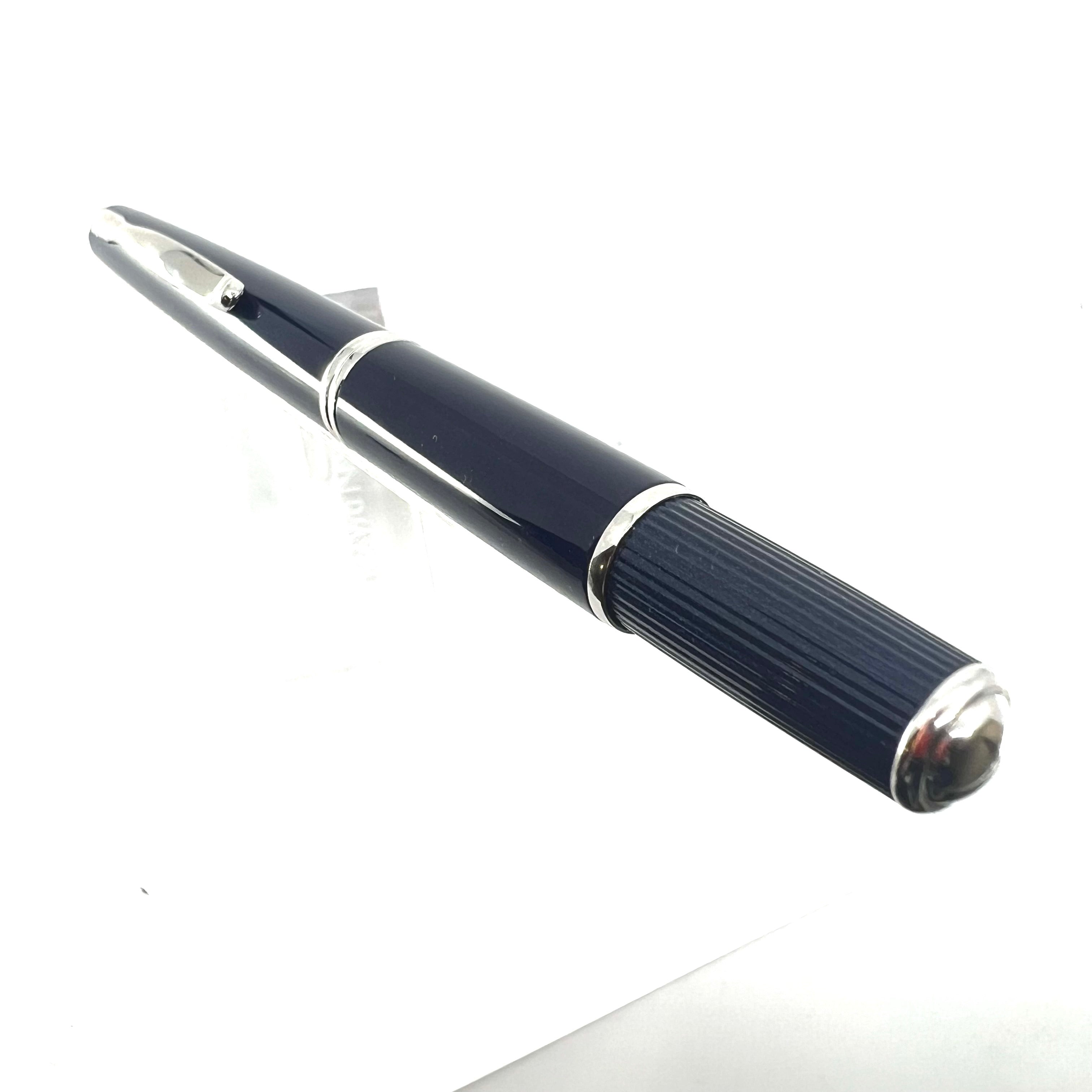 Pilot Dark Blue Fermo Retractable Nib Fountain Pen - Broad 18kt