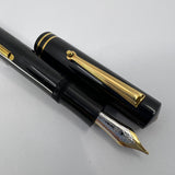 Delta Special Edition Astra Black Ebonite Fountain Pen (1995) - Medium 18kt Gold Nib
