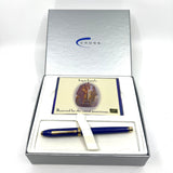 Cross Townsend Blue Lapis Lazuli/ 22K Gold Dust Fountain Pen - Fine 18kt Gold Nib