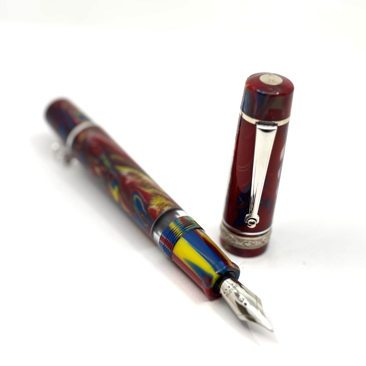 Delta Gallery Blue Moon Fountain Pen in Multi-colored Resin