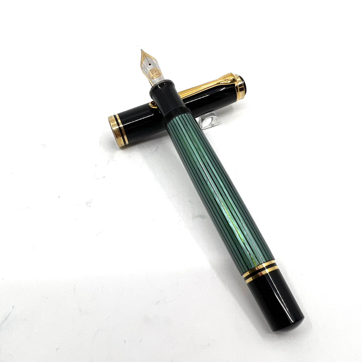 Pelikan M800 Black/Green Striped Fountain Pen