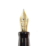 Visconti Manhattan Ruby Red Celluloid Fountain Pen - Circa 1996 - Fine 18kt Gold Nib