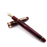 Platinum #3776 Bourgogne Burgundy GT Transparent Fountain Pen - Broad 14kt Gold Nib