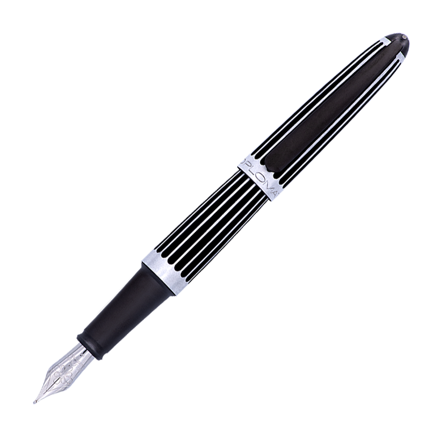 Diplomat Aero Stripes Black - Fountain Pen