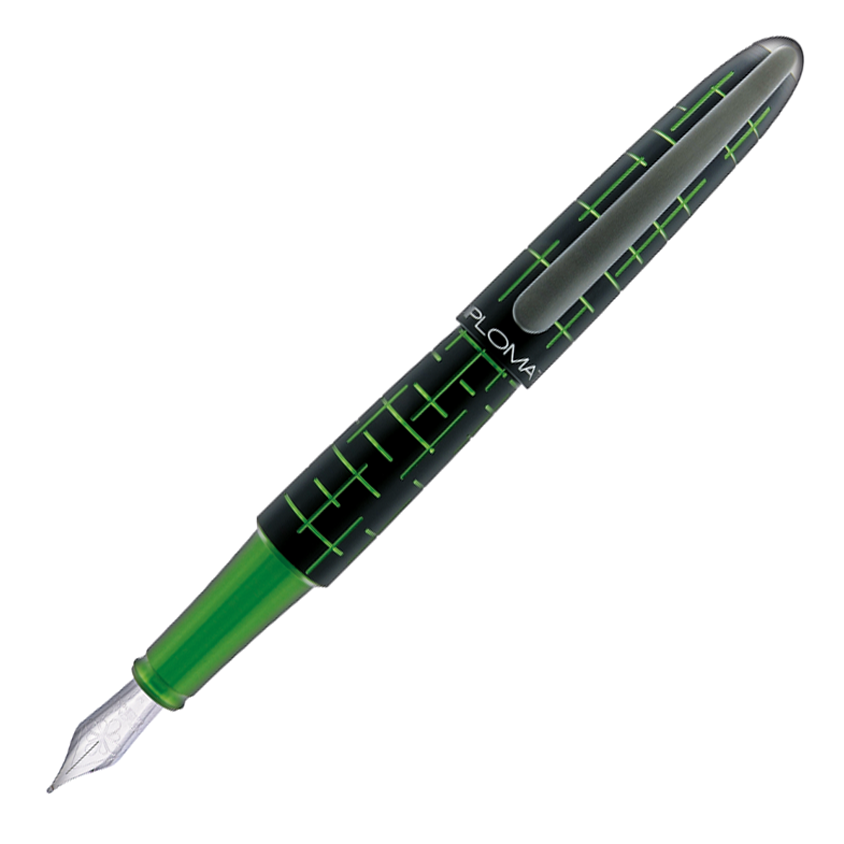 Diplomat Elox Matrix Black/Green - Fountain Pen (Steel Nib)