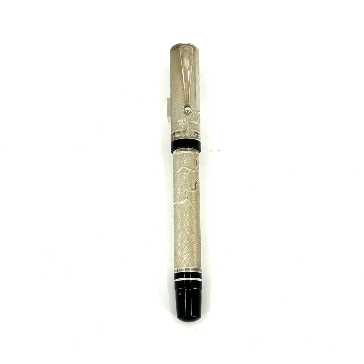 Montegrappa Sterling Silver Cosmopolitan Japanese Fountain Pen-Fine 18kt Gold Nib