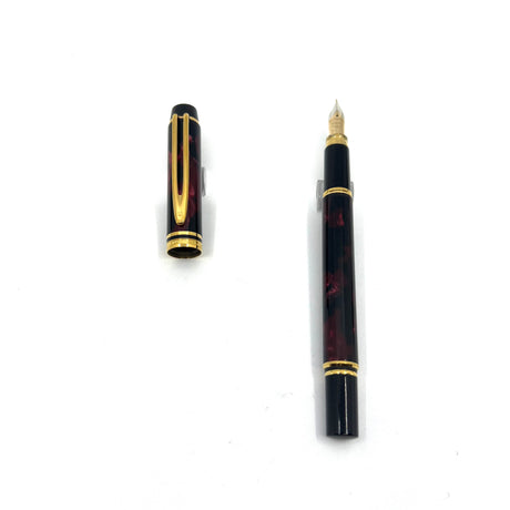 Waterman Rhapsody Burgundy Marble Fountain Pen  - Fine 18kt Gold Nib