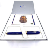 Cross Townsend Blue Lapis Lazuli/ 22K Gold Dust  Fountain Pen - Circa 1998 - Fine 18kt Gold Nib