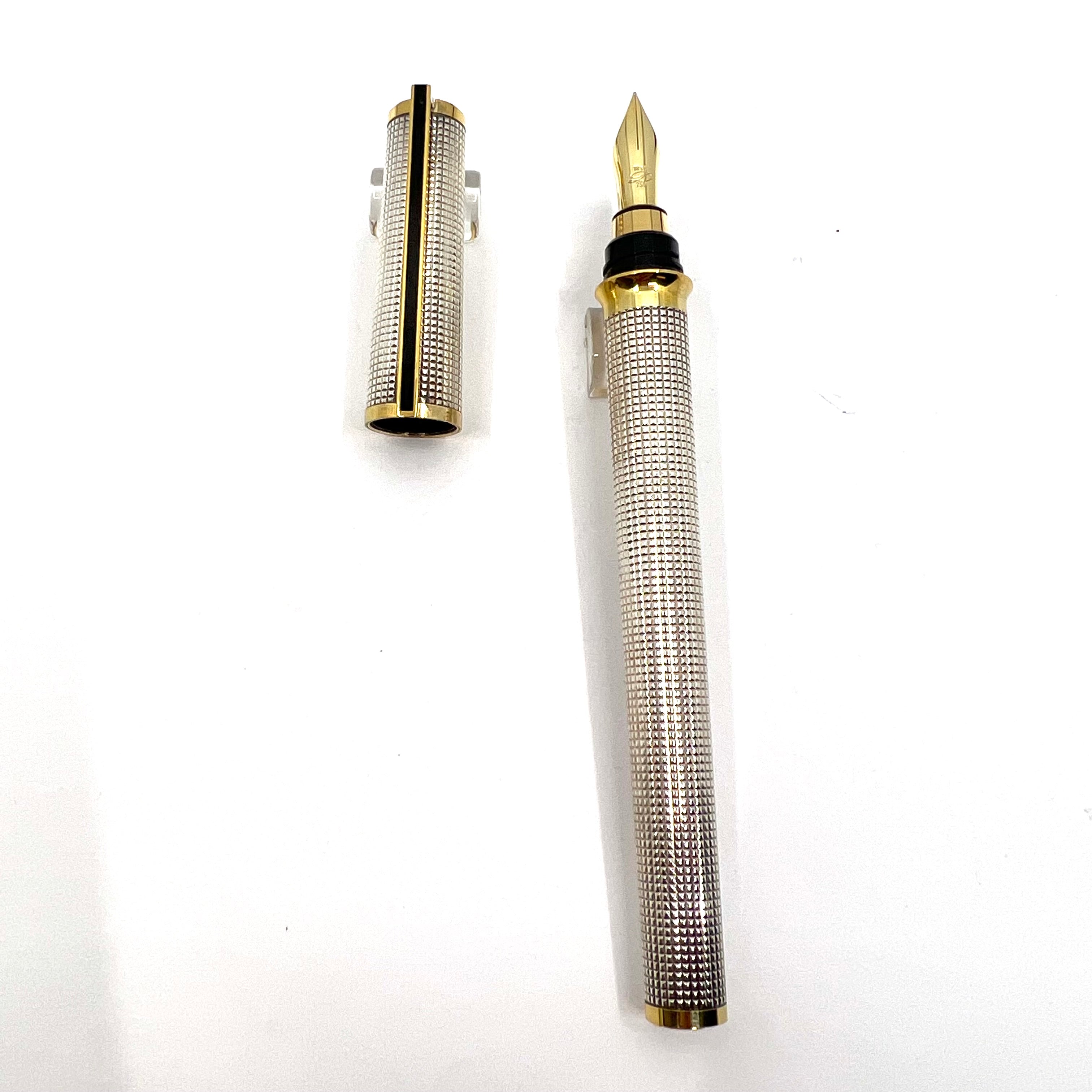 S. T. Dupont Silver Montparnasse Mid-Sized Fountain Pen – Fountain