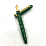 Platinum #3776 Marbled Green Celluloid Fountain Pen