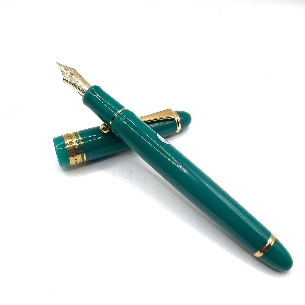 Pilot Custom 743 Verdigris Fountain Pen - Extra Fine #15 14kt Gold Nib