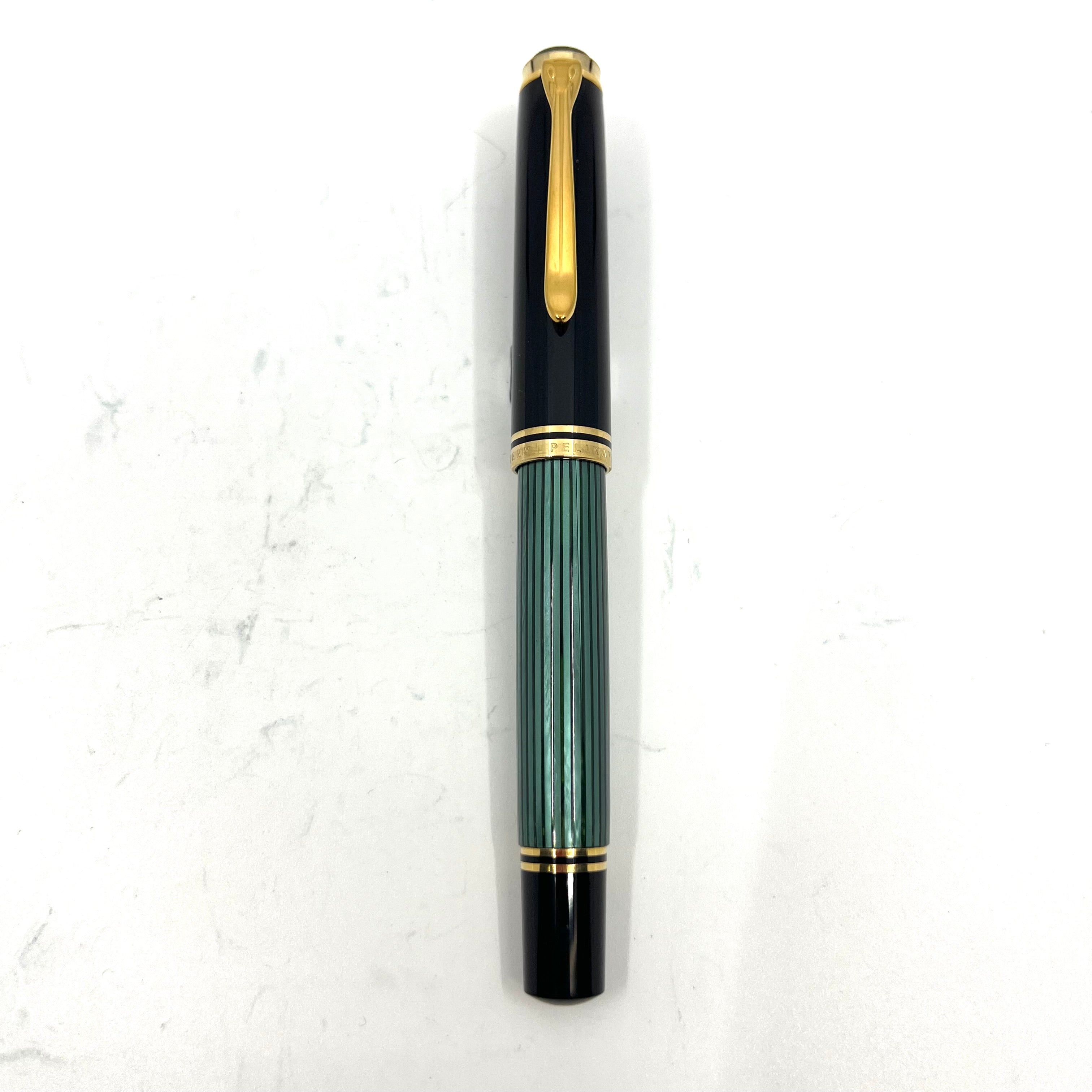 Pelikan M800 Black/Green Striped Fountain Pen – Fountain Pen Hospital