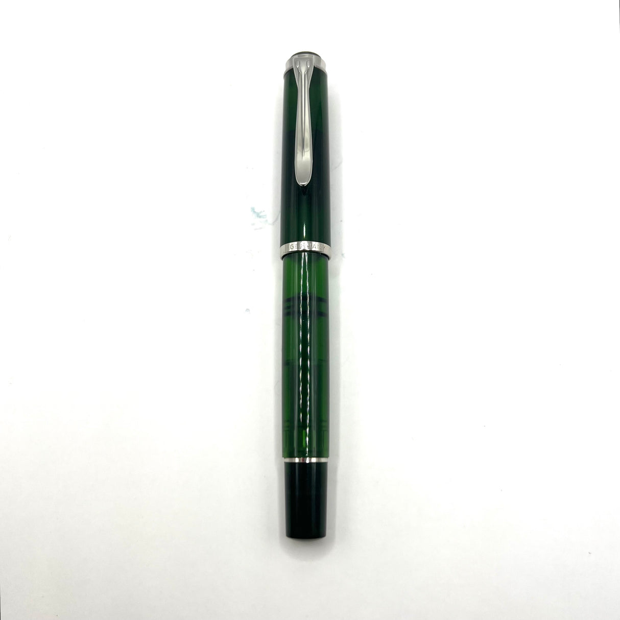 Pelikan Classic M205 Olivine Transparent Fountain Pen + Bottle of Edelstein Olivine Ink