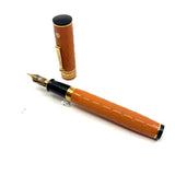 Wahl-Eversharp Decoband  Gatsby Orange Chased Ebonite Fountain Pen