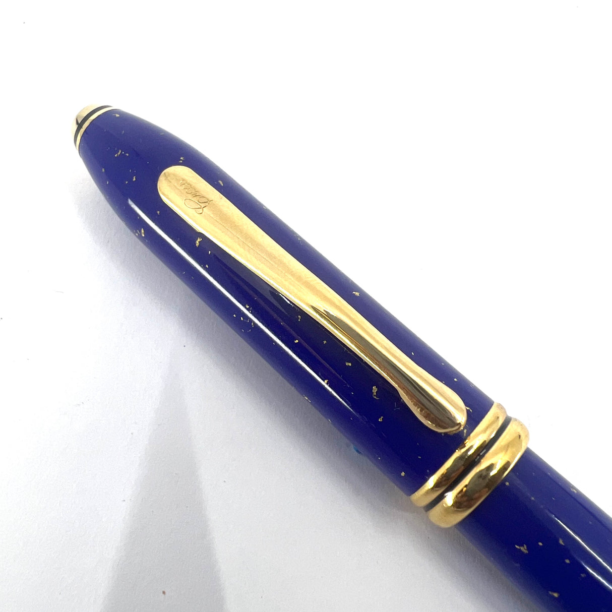 Cross Townsend Blue Lapis Lazuli/ 22K Gold Dust Fountain Pen - Fine 18kt Gold Nib