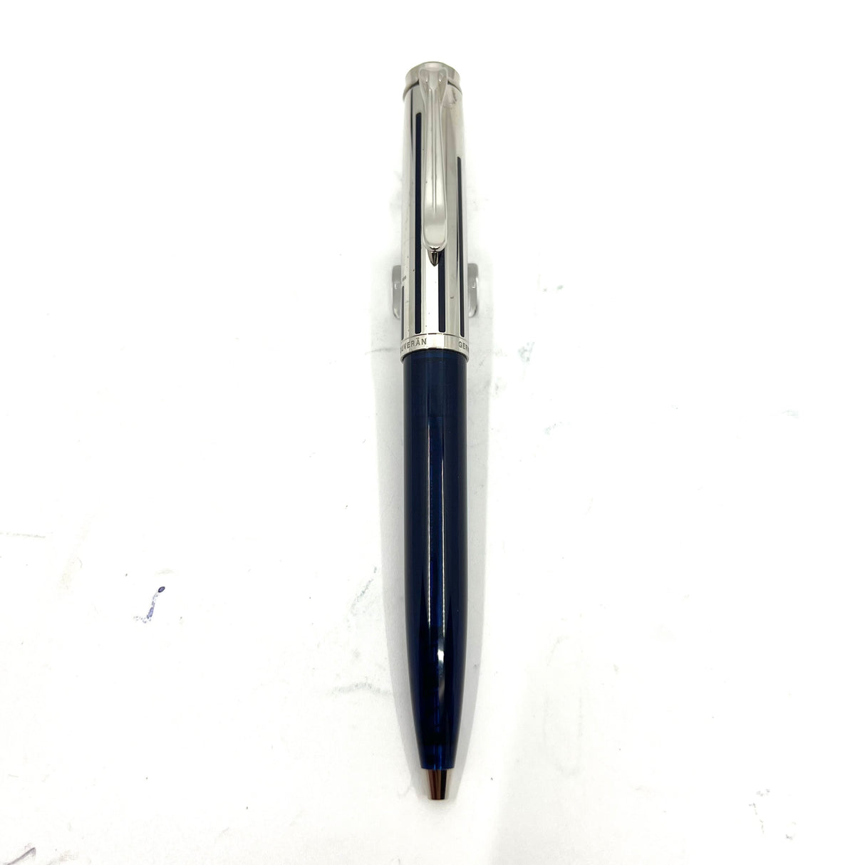 Pelikan K625 Sterling Silver Cap/Blue Translucent Barrel Ballpoint Pen - RARE!