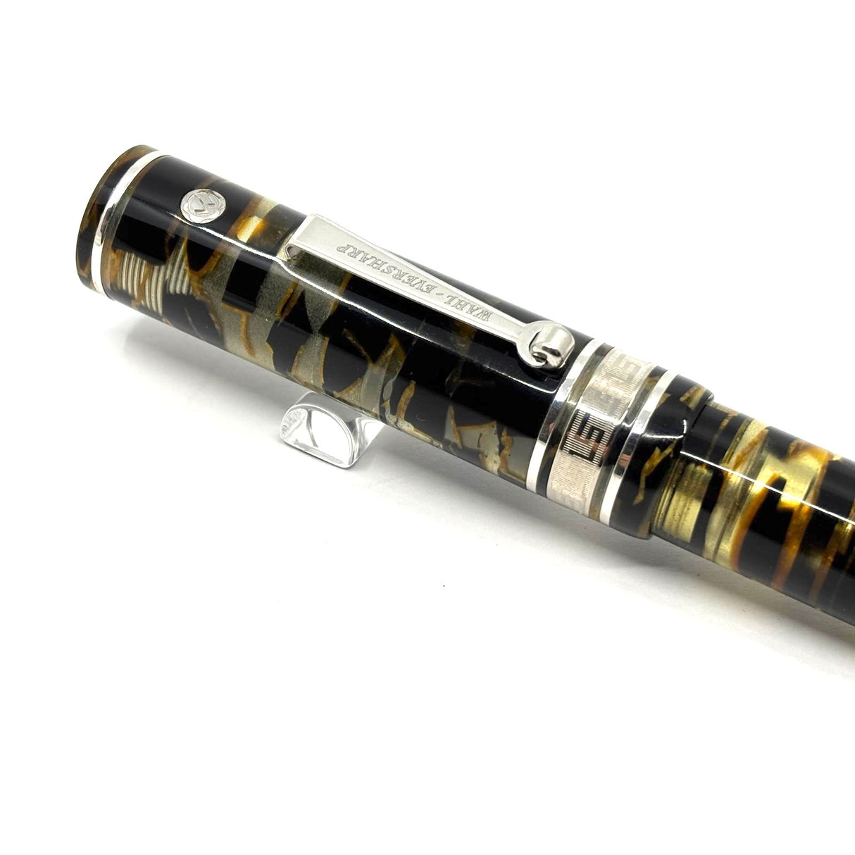 Wahl-Eversharp  Black/Bronze/Transparent Original OMAS Lucens Celluloid Decoband Oversized Fountain Pen