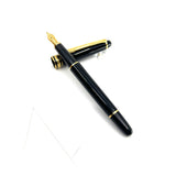 Montblanc Black Resin Meisterstuck #144 Classique Fountain Pen - Extra Fine 14kt Gold  Nib