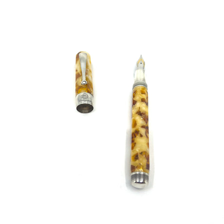 Montegrappa Harmony "Bassano Parchment" Facetted Fountain Pen - Medium 18kt Gold Nib