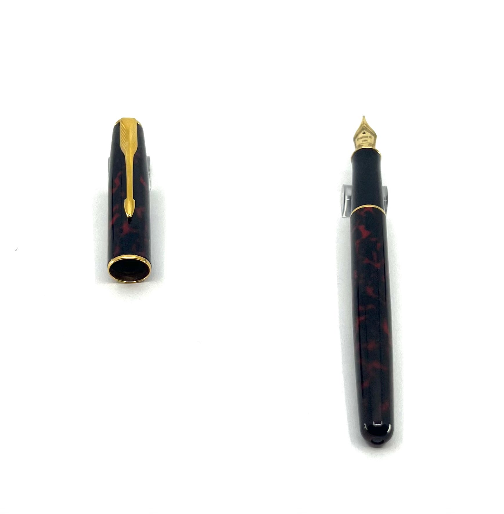 Parker Sonnet Firedance Lacque Red/Black Marble Fountain Pen
