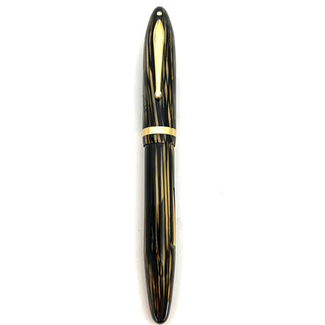 Sheaffer Senior  Balance Celluloid Brown & Tan Striated Set