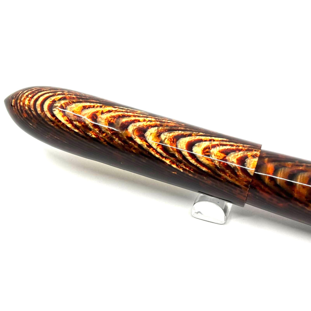 Oldwin (Paris) Torpedo Bronze Arco Spina (Fish Bone) Pattern  Celluloid LE Fountain Pen