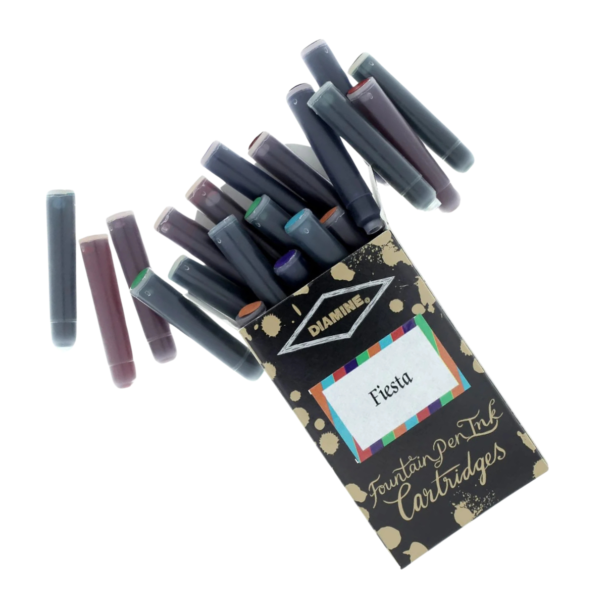 Diamine Ink Cartridges in Fiesta (Pack of 20)