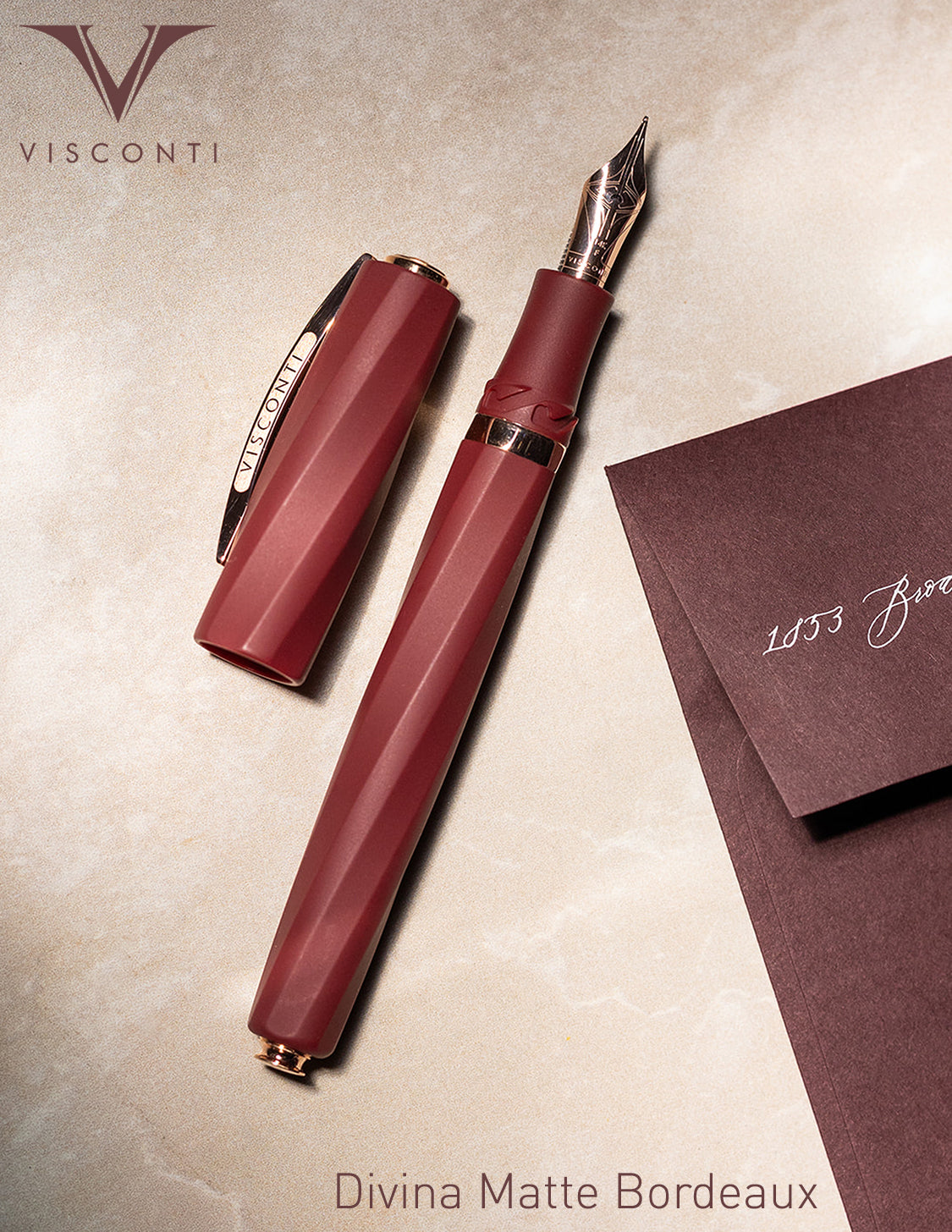 Visconti Divina Bordeaux Matte - Fountain Pen