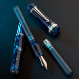 Delta Reservoir 2.0 - Blue/Grey Mother of Pearl Fountain Pen Collection