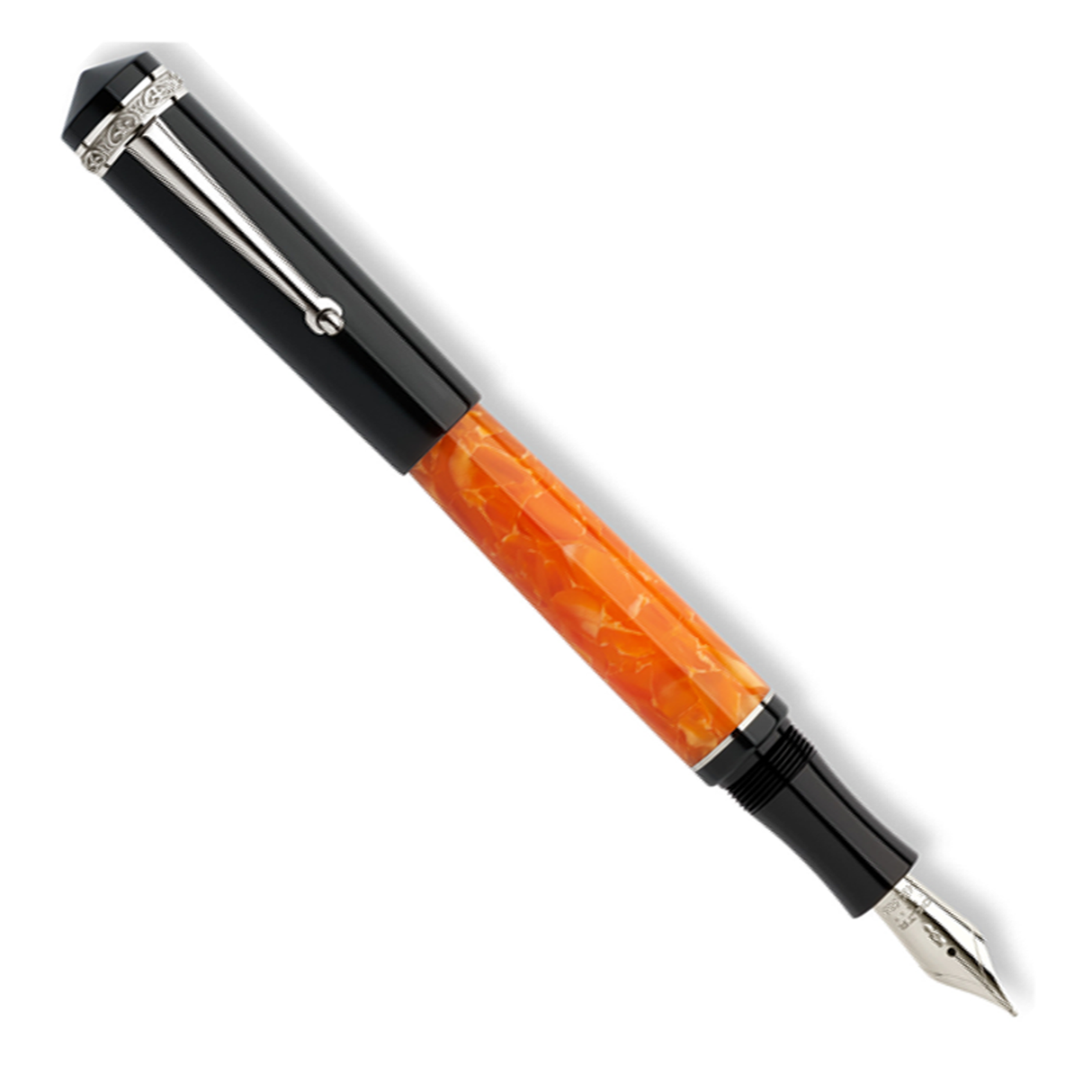 Delta DV Write Balance Orange and Black - Fountain Pen - 14kt Nib