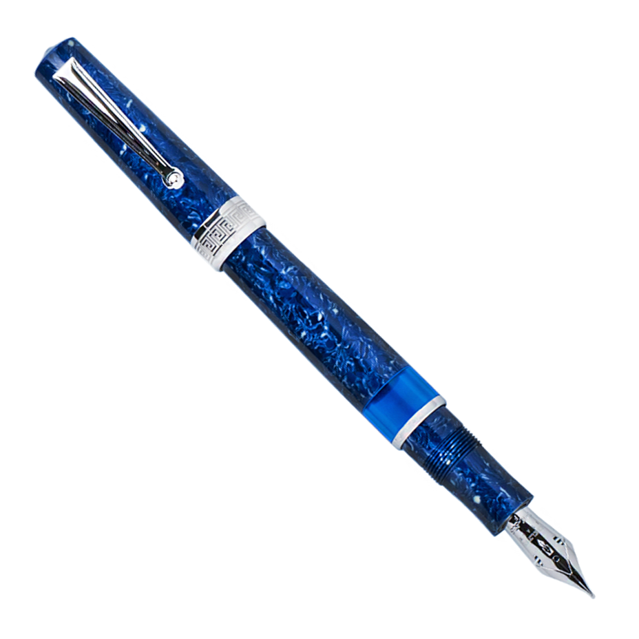 Delta Lapis Blue Limited Editions Lapis Blue - Silver Tirm - Fountain Pen - 14kt Nib