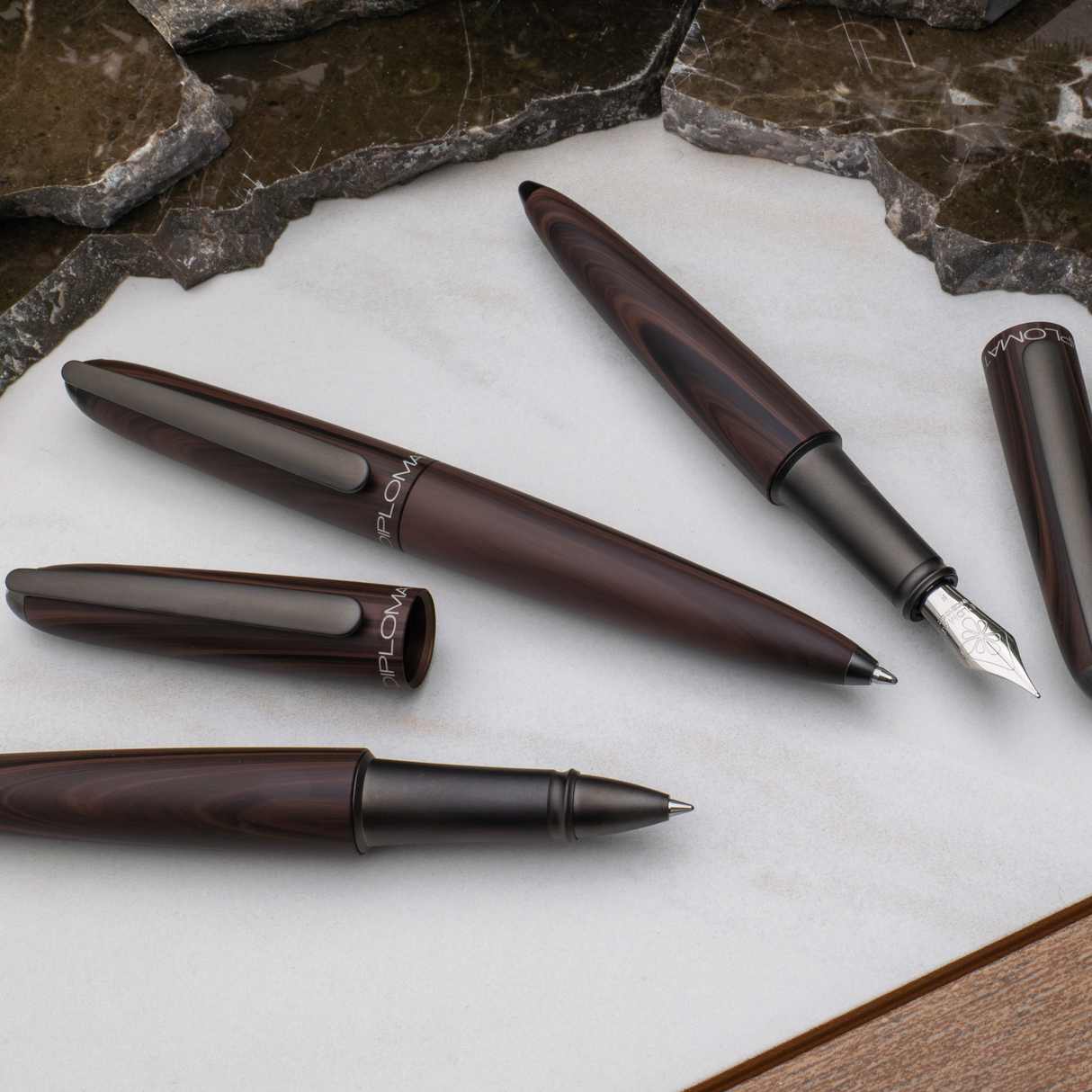 Diplomat Aero Fountain Pen Black Forest Collection