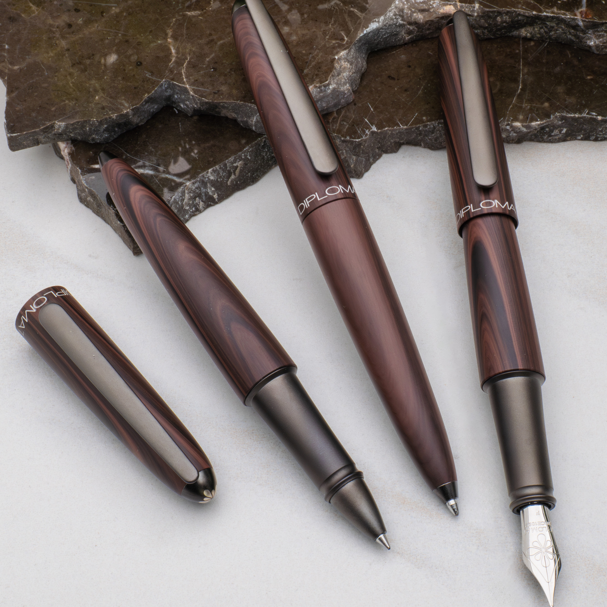 Diplomat Aero Fountain Pen Black Forest Collection