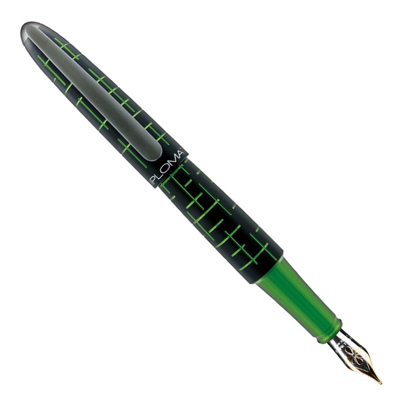 Diplomat Elox Matrix Black/Green 14kt Nib - Fountain Pen