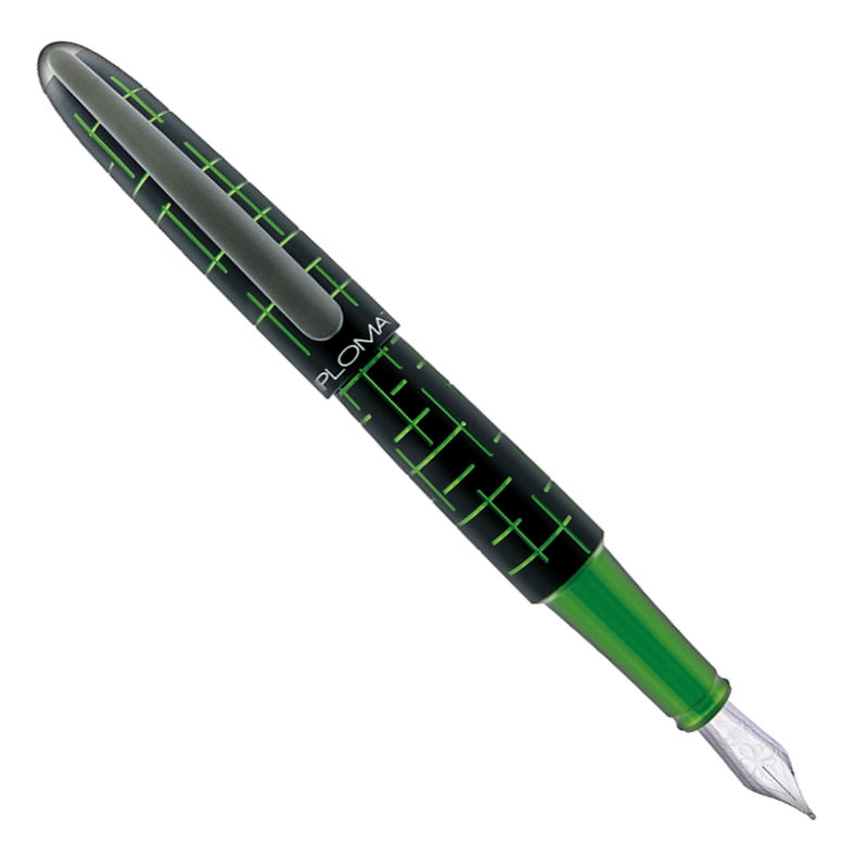 Diplomat Elox Matrix Black/Green Steel Nib - Fountain Pen
