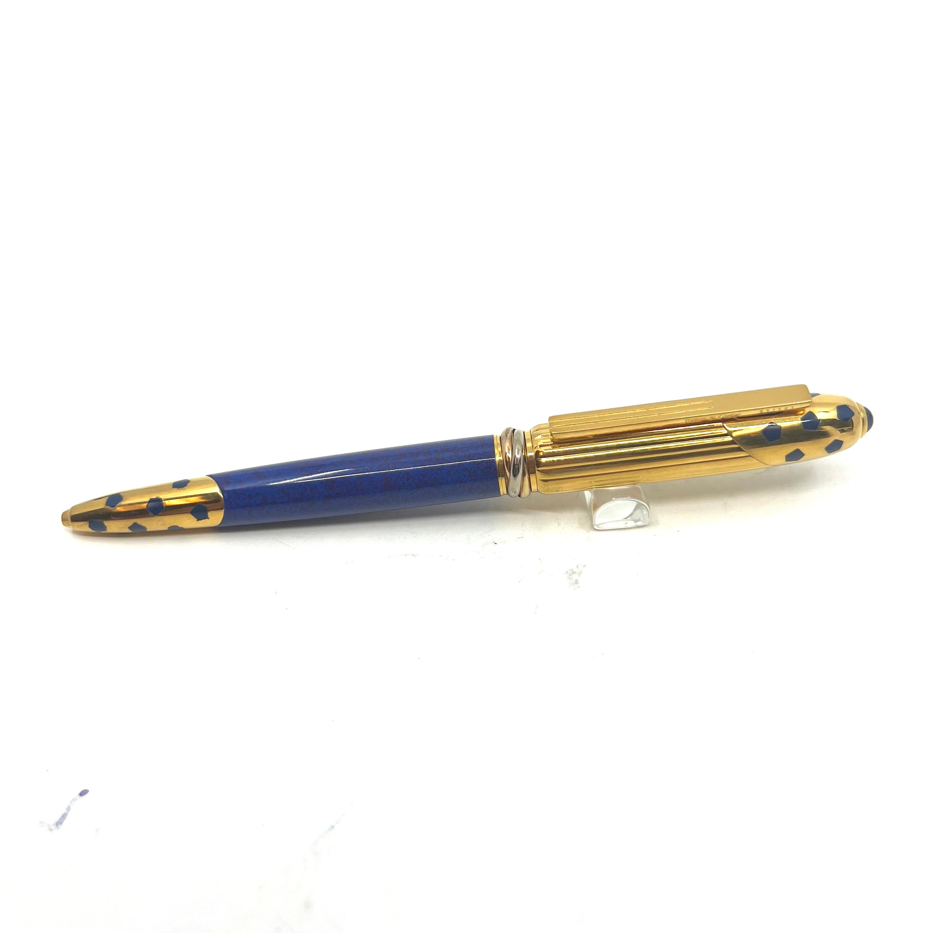 Cartier Panthere Blue Lacquer Ball Pen – Fountain Pen Hospital