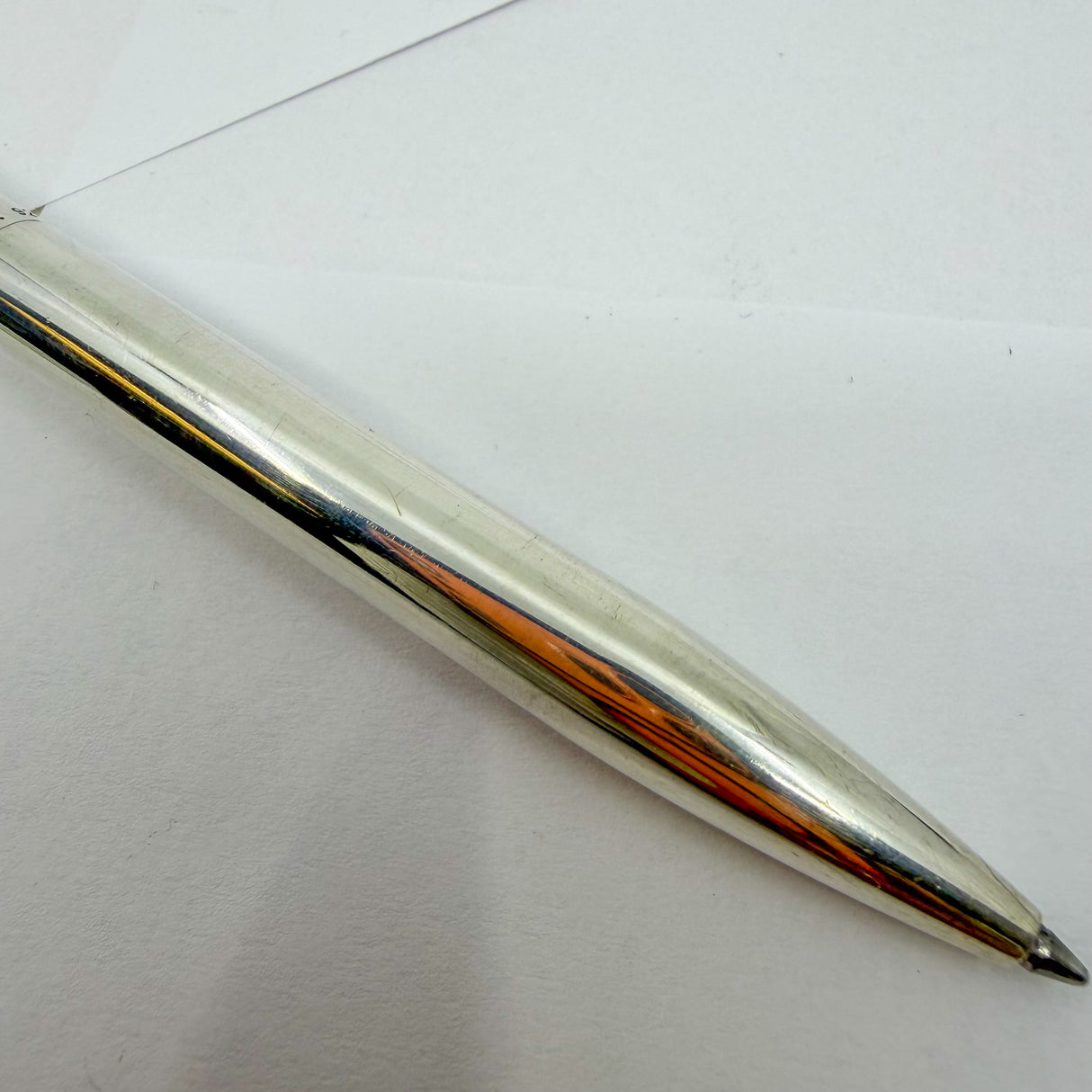Tiffany  & Co. Hefty Large Sterling Silver Ballpoint Pen in Plain Pattern - Circa 1990s