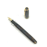 Conway Stewart "Autumn" (Marbled Amber/Black/Blue) Fountain Pen