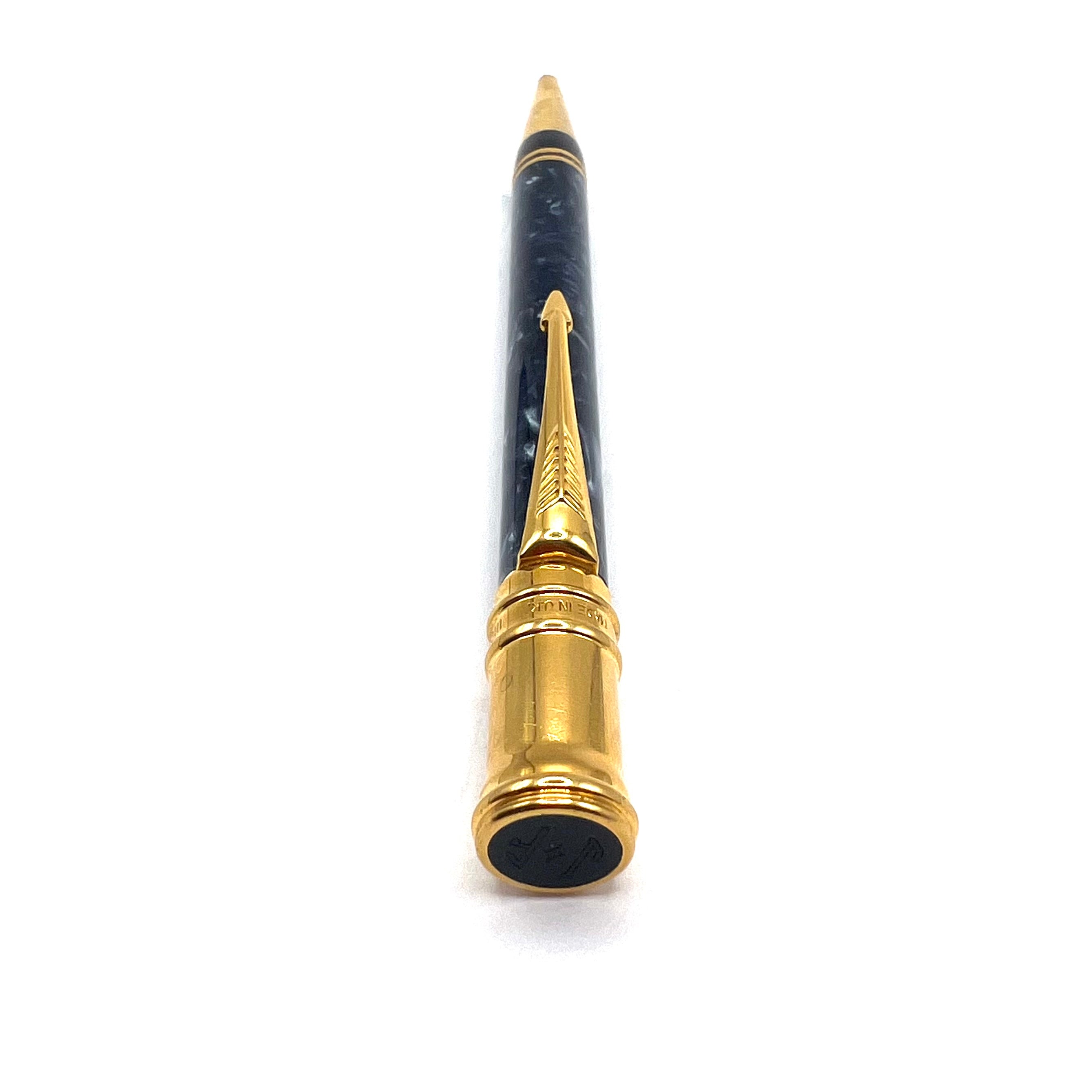 Parker Duofold Marble Blue Ballpoint Pen – Fountain Pen Hospital