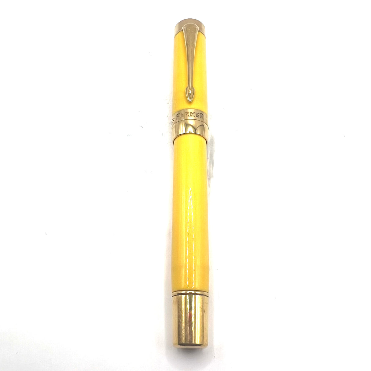Parker  Duofold Centennial Mandarin Yellow 125th Anniversary Fountain Pen  -  Medium 18kt Gold Nib