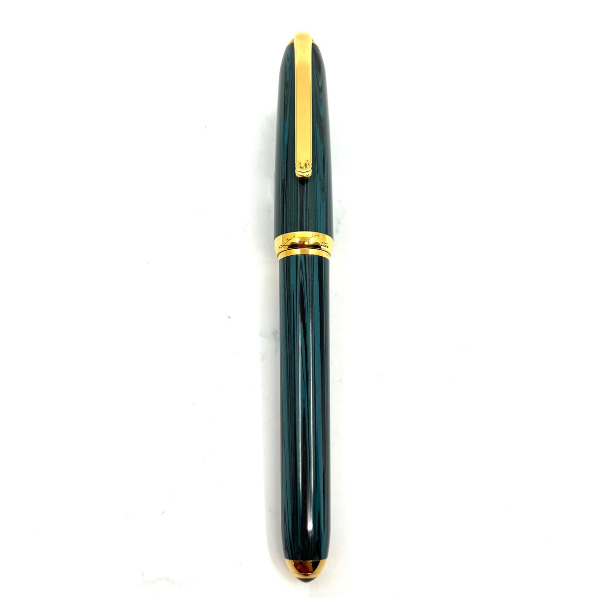 Cartier Blue-Green Woodgrain Ebonite Limited Edition Fountain Pen