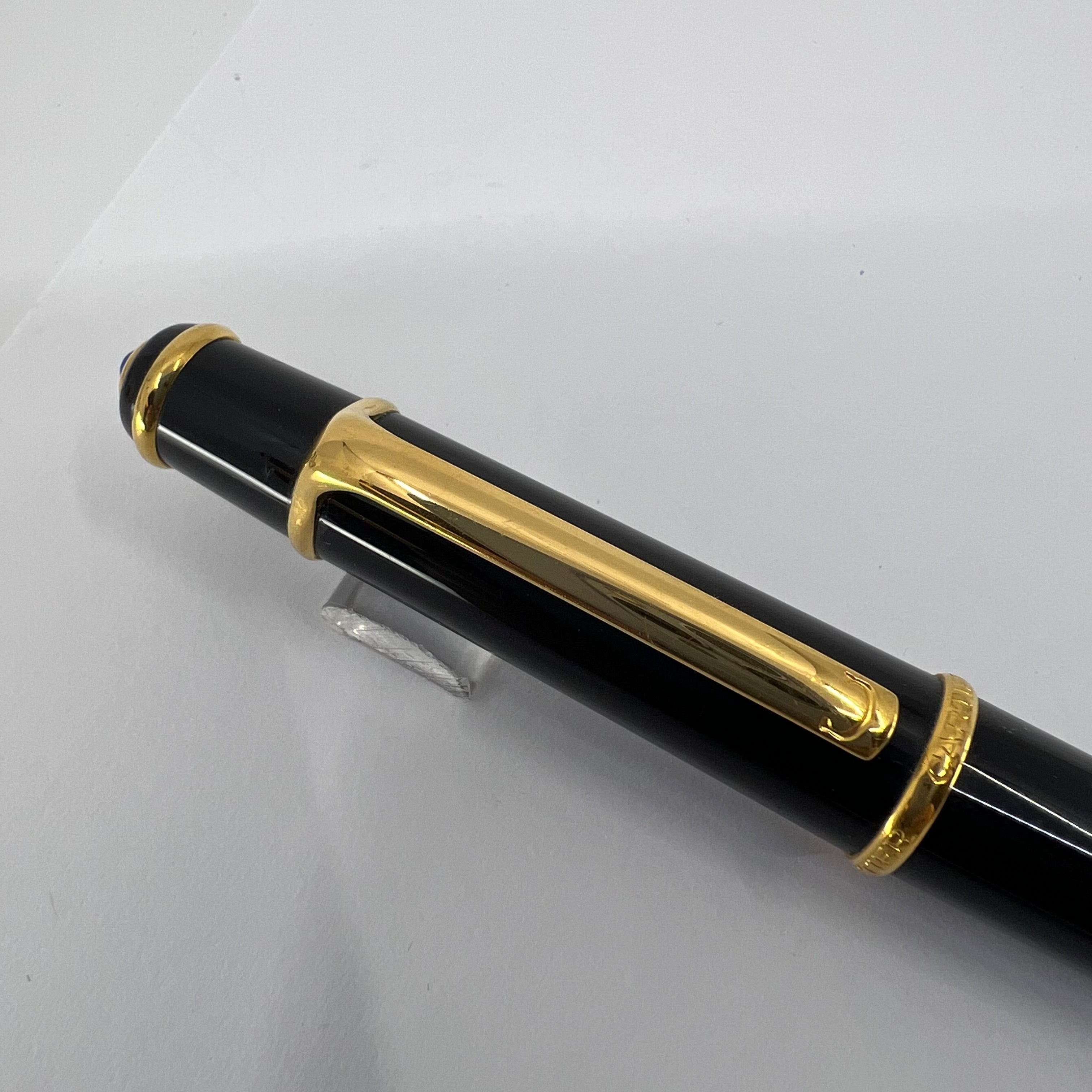 Cartier Diabolo Black Ballpoint Pen - Gold-Plated Trim – Fountain