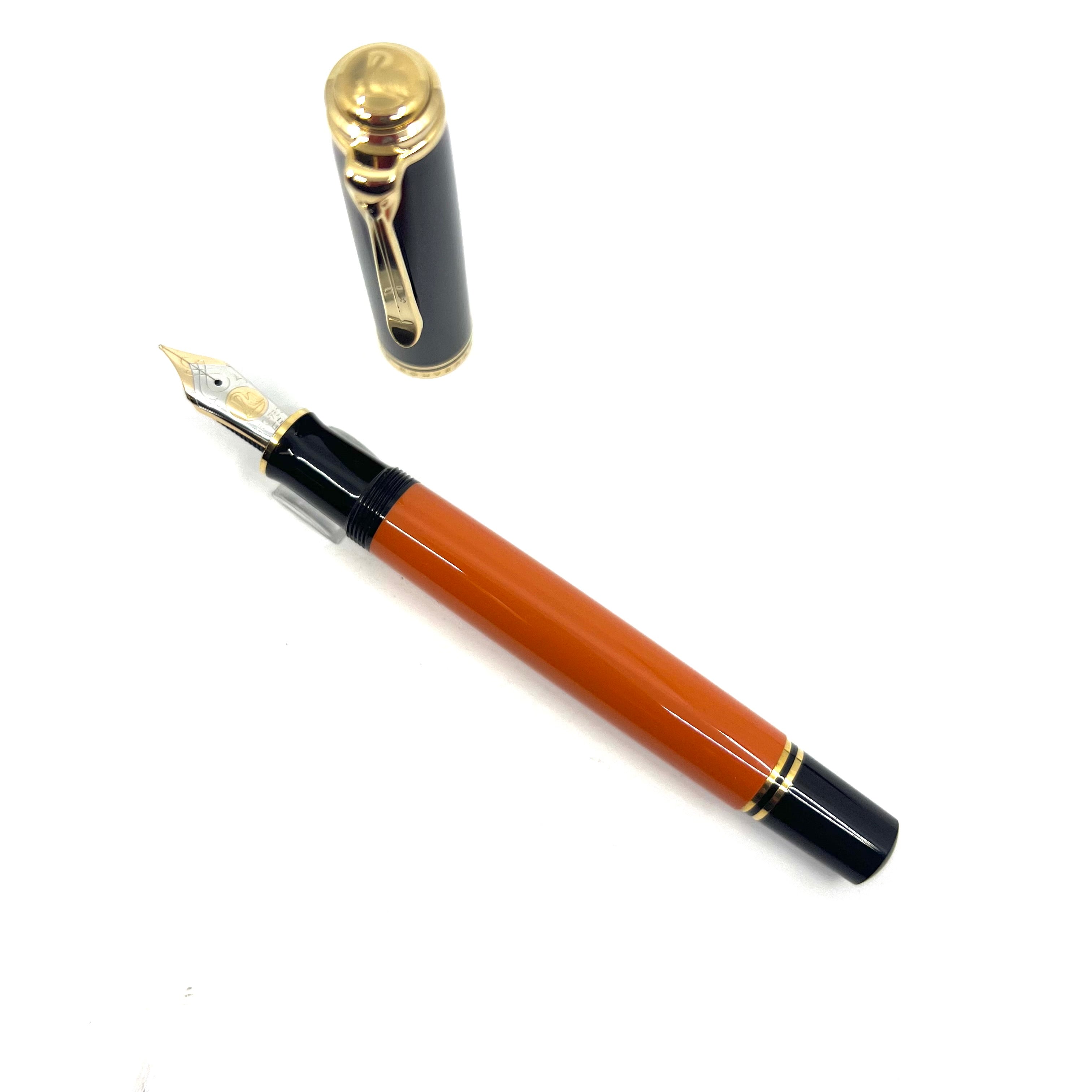 Pelikan M800 Souveran Burnt Orange Fountain Pen – Fountain Pen