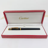 Cartier Black Trinity Fountain Pen - Medium 18kt Gold Nib