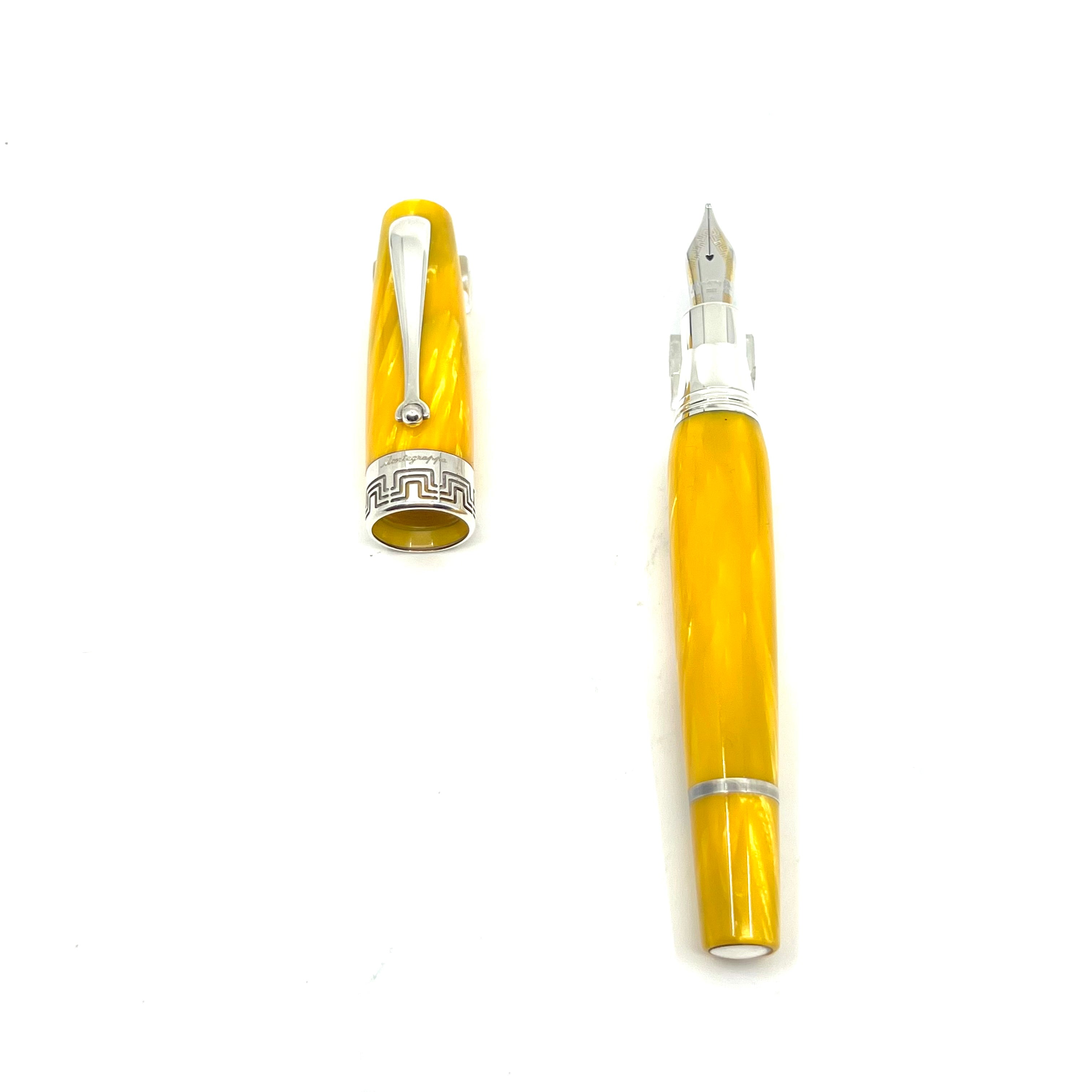 Montegrappa Miya Lustrous Yellow Celluloid Fountain Pen – Fountain