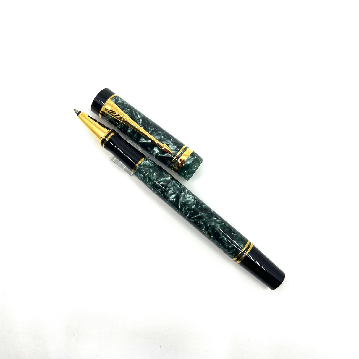 Parker Duofold Marbled Green Rollerball