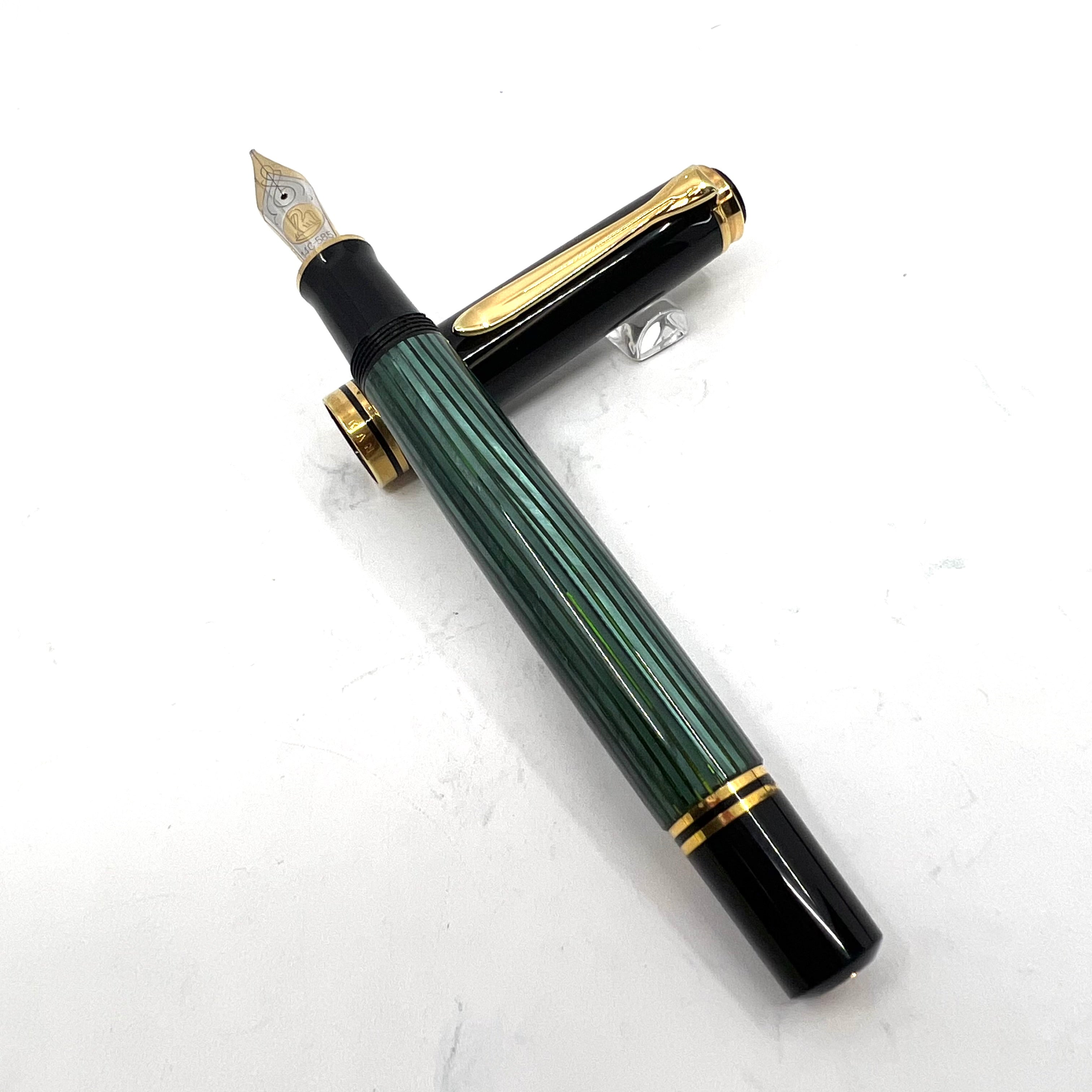 Pelikan M800 Green Striped Fountain Pen - W. Germany Early